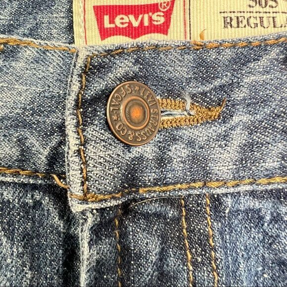 Levi’s Wedgie Skinny Jeans Button Fly Frayed Hem - Picture 5 of 14